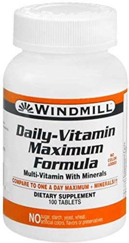 Windmill Maximum Formula Daily Vitamin 100 Tablets Per Bottle