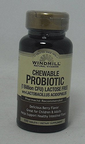 Windmill Probiotic Lactose Free Berry Chewables - 100 Count