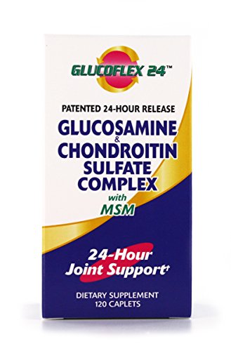 Glucoflex Glucosamine & Chondroitin Sulfate with MSM, 24 Hour Joint Support, Healthy Bones, 30 servings