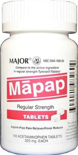 Mapap 325mg Tablets - 100 CT