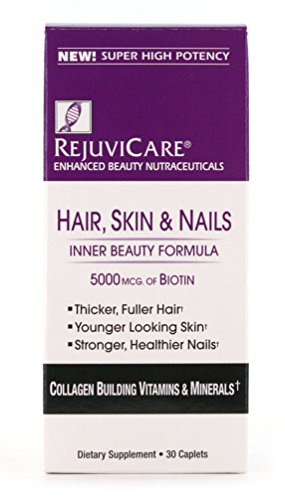 Rejuvicare Hair, Skin & Nails Beauty Formula with Biotin, Collagen Building Vitamins and Minerals, 30 servings