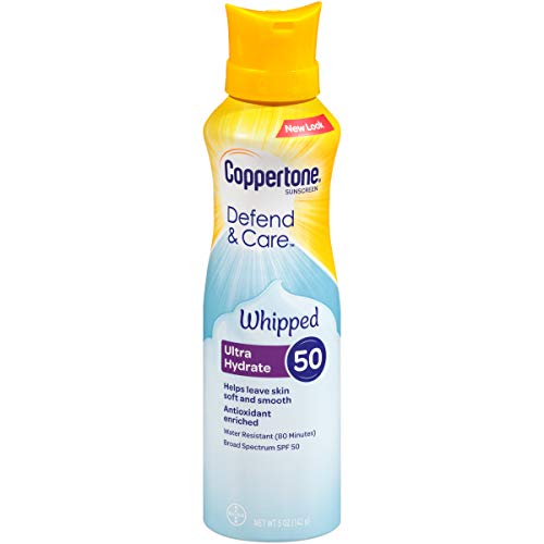 Coppertone Sunscreen Defend + Care Ultra Hydrate SPF 50 Whipped Spray 5 oz