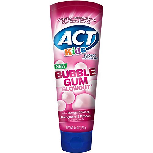 Act Kids Bubblegum Blowout Toothpaste, 4.6 Ounce