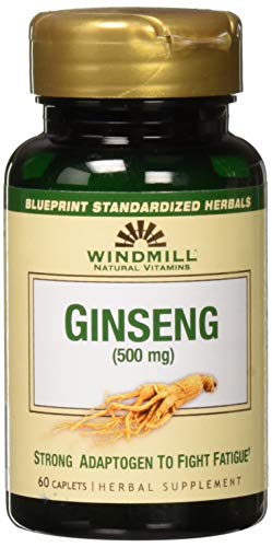 Windmill Ginseng 500 mg Extract Caplets 60 ea