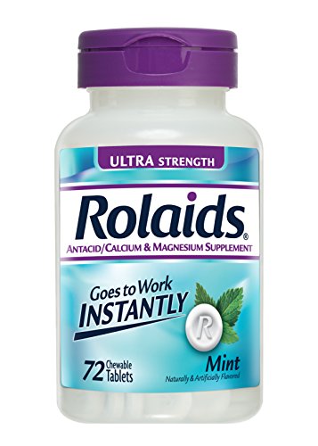 Rolaids Ultra Strength Tablets, Mint, 72 Count