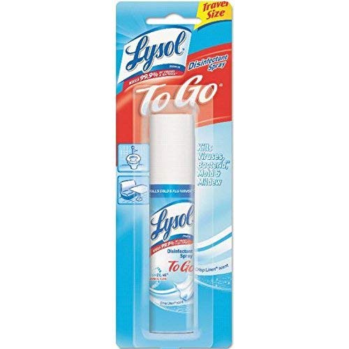 LYSOL Disinfectant Spray to Go, Crisp Linen Scent 1 oz