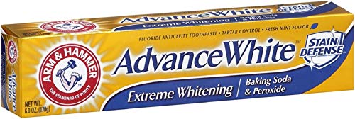 Arm & Hammer Advance Toothpaste Baking Soda Peroxide Tartar Control, White, 6 Ounce