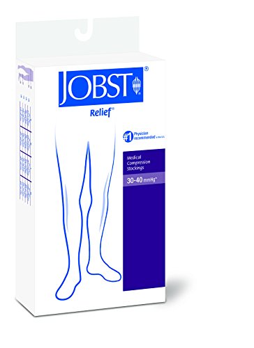 JOBST Relief 30-40 mmHg Compression Socks, Knee High, Closed Toe, Beige, Small