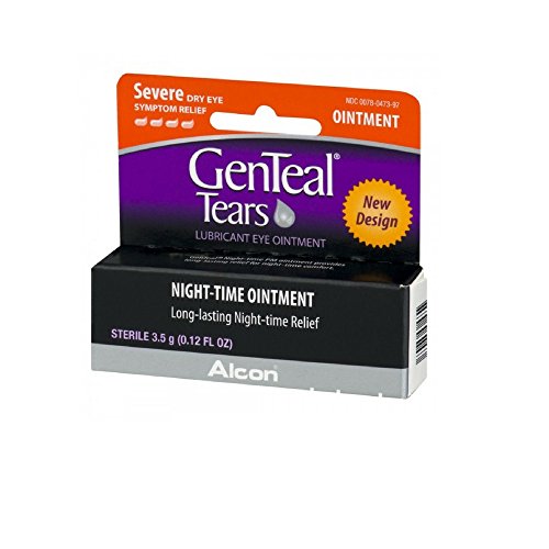 GenTeal Tears Lubricant Eye Ointment, Night-Time Ointment 0.12 oz