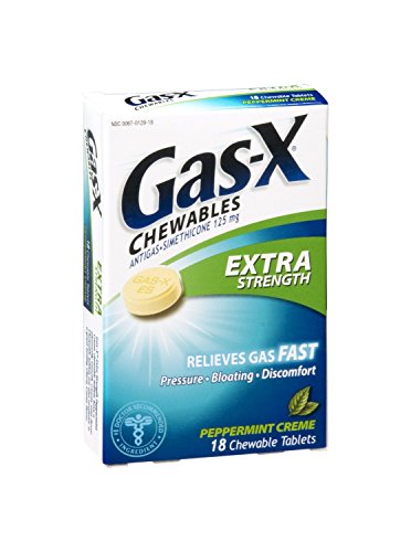 Gas-X Xstr Pep Crm Size 18s Gas-X Extra Strength Chewable Peppermint Cream Antigas