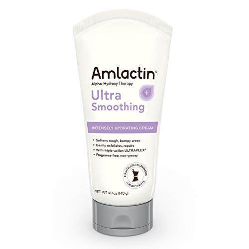 AmLactin Ultra Smoothing Intensely Hydrating Cream | Softens Rough, Bumpy Areas of Dry Skin | Powerful Alpha-Hydroxy Therapy Gently Exfoliates