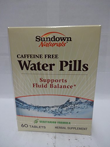 Sundown Naturals Natural Water Pills Herbal Supplement Tablets, 60-Count