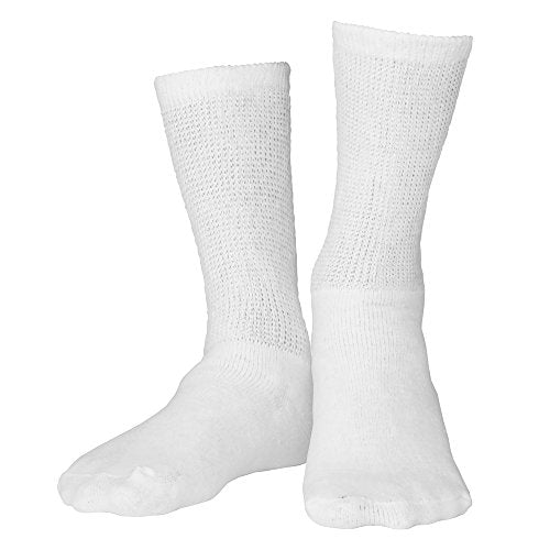 Truform Diabetic Socks Loose Fit, Medical Style, 3 Pairs, White