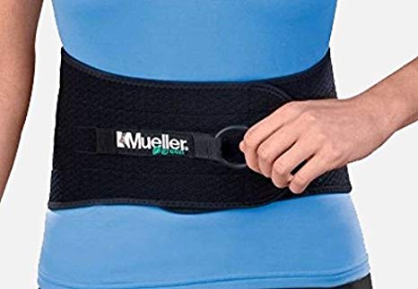 Mueller Adjustable Back and Abdominal Support, Black, One Size