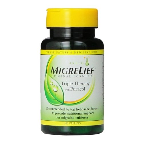 Migrelief Original Formula, Triple Therapy with Puracol, 60 Caplets