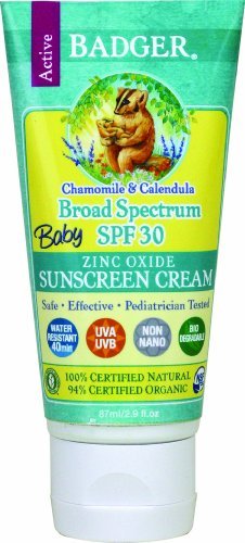 Badger Baby Sunscreen Cream - SPF 30 - All Natural & Certified Organic,2.9 fl.oz - Buy Packs and SAVE