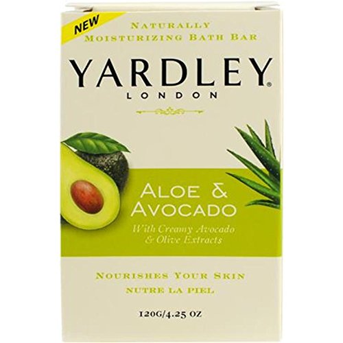 Yardley London Aloe & Avocado Naturally Moisturizing Bath Bar, 4.25 ounce