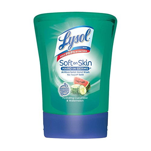 Lysol Hand Soap No Touch Refill, Hydrating Cucumber and Watermelon, 8.5 Ounces