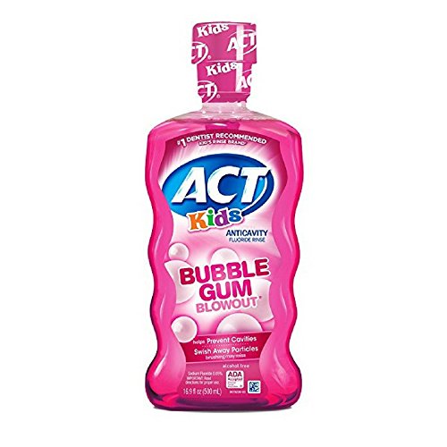 ACT Kids Anticavity Fluoride Rinse, Bubble Gum Blow Out 16.9 oz