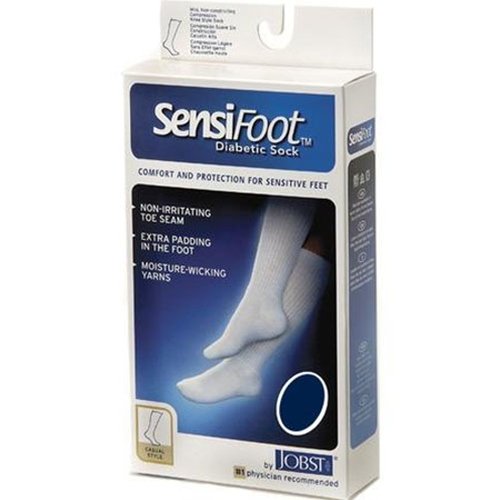 Jobst SensiFoot Knee Length Diabetic Socks 8 -15mmHg (Small Black)