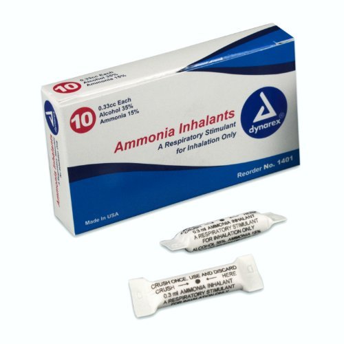 Dynarex Ammonia Inhalants, 33 Cc, 10 Ampules - Buy Packs and SAVE