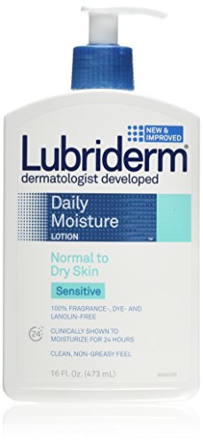 Lubriderm Daily Moisture Lotion Normal To Dry Skin Sensitive Unisex, 16 Ounce