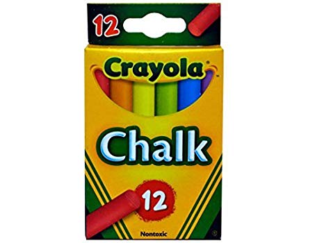 Crayola Colored Low DUST Chalk,12 Count in Each,6 Pack