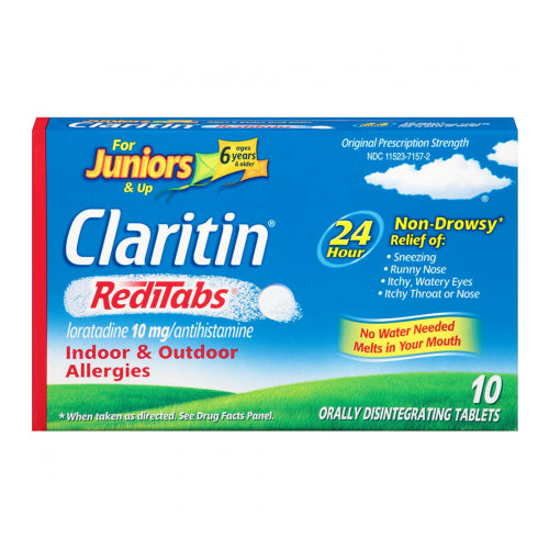 Claritin RediTabs 24 Hr Non-Drowsy Allergy Relief for Kids, 10mg,  Ages 6 & Older, 10ct