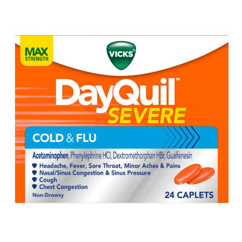 Vicks DayQuil Severe Cold & Flu Relief Caplets, 24 count