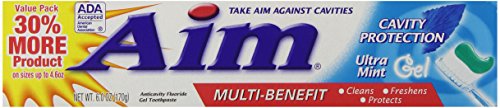 Aim Toothpaste Gel Cavity Protection Ultra Mint 6 OZ