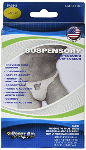 SportAid Suspensory with Elastic Waist Band, Large