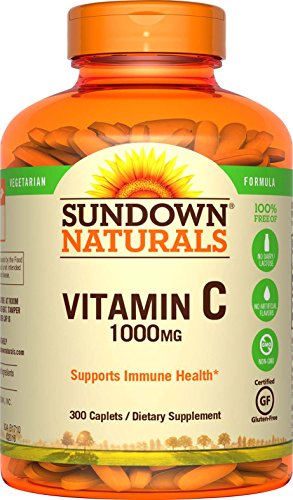 Sundown Naturals Vitamin C 1000 mg Ascorbic Acid, 300 Caplets