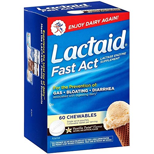 LACTAID Fast Act Chewables Vanilla Twist 60 ea