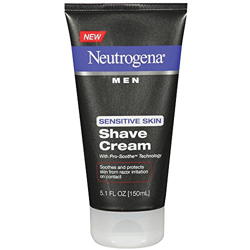 Neutrogena Mens Shaving Cream For Sensitive Skin, Pro-Soothe Technology to Protect Against Razor Bumps & Ingrown Hairs, 5.1 fl. oz (Pack of 2)