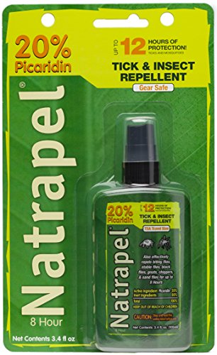 Natrapel 12-Hour Mosquito, Tick and Insect Repellent Pump Spray, DEET-Free Picaridin, Long Lasting Bug Protection, Repel Insects, Best Full Coverage, TSA Approved, Airplane Travel Size, 3.4oz