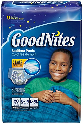 Huggies GoodNites Bedtime Pants, Boys, Large-X-Large (60-125 lbs), 20 Count