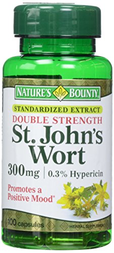 Nature's Bounty St. John's Wort Pills and Herbal Health Supplement, 300mg, 100 Capsules