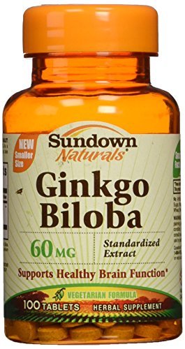 Sundown Naturals Ginkgo Biloba Plus 60 mg per Serving Tablets 100 TB - Buy Packs and SAVE