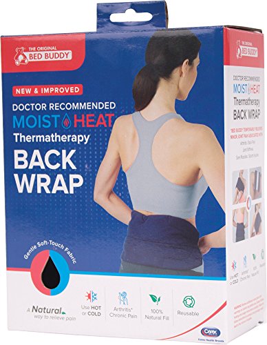 Carex Bed Buddy Back Wrap - Microwaveable Heating Pad - Moist Heating Pad and Cold Pack For Back Pain, Neck Pain, Muscle Pain