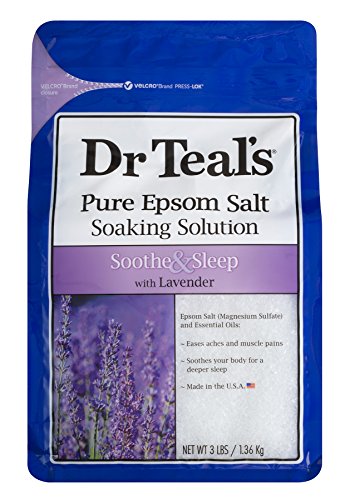 Dr Teal's Epsom Salt Soaking Solution, Soothe & Sleep, Lavender, 3lbs