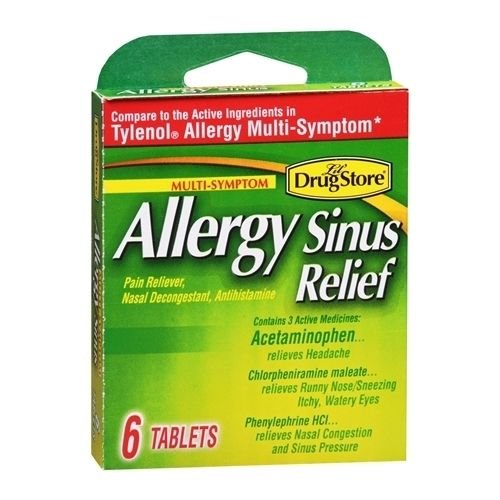 Lil' Drug Store Allergy Sinus Relief Tablets 6 TB - Buy Packs and SAVE