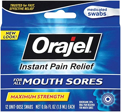 Orajel Mouth Sore Swabs, 12 Count