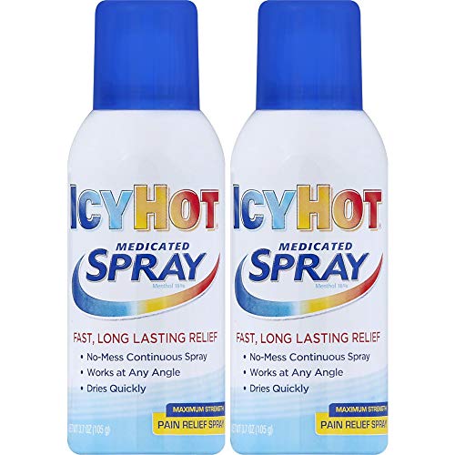 Icy Hot Medicated Pain Relief Spray Maximum Strength - 3.7 Ounces each (Value )