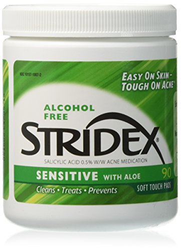 Stridex Daily Care Acne Pads with Salicylic Acid, Sensitive with Aloe 90 ea