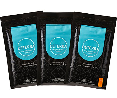 Deterra LP (3 Pack) - Drug Deactivation & Disposal System (Large Pouch)