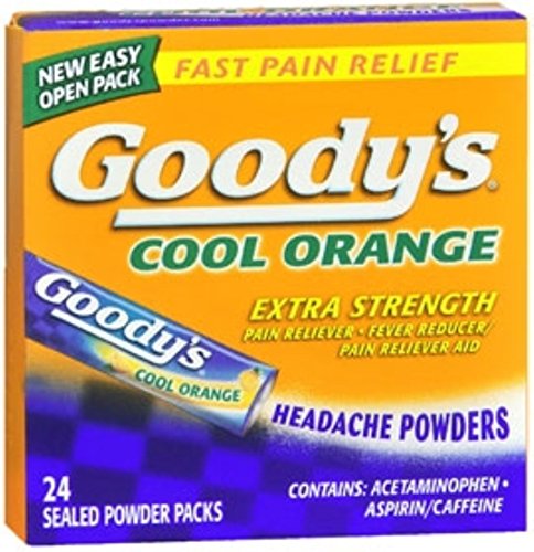 Goody's Extra Strength Headache Powders Cool Orange 24 ea (Pack of 6)