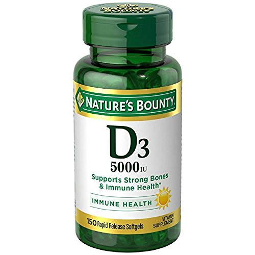 Nature's Bounty Vitamin D-5000 IU Softgels, Maximum Strength 150 ea