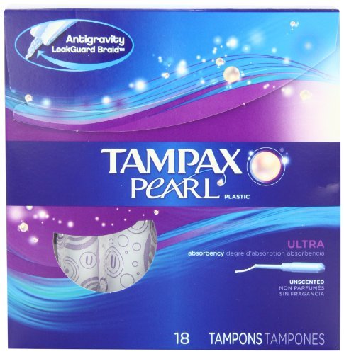 Tampax Pearl Plastic Tampons Ultra Unscented 18 EA - Buy Packs and SAVE