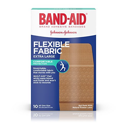 Band-Aid Brand Adhesvie Bandages Flexible Fabric, Extra Large, 10 Count