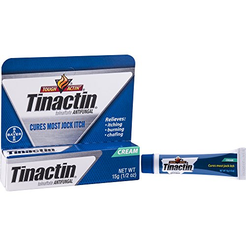 Tinactin Jock Itch Antifungal Cream for Body Fungus Treatment, Tolnaftate 1%, Used Daily Clinically Effective Treatment of Jock Itch, 0.5 Ounce (15 Grams) Tube